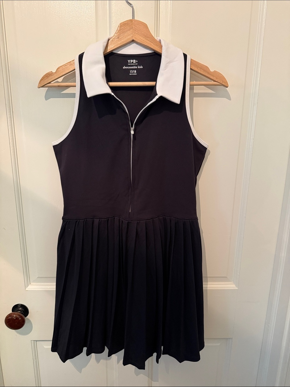 abercrombie kids Black and White Sleeveless Polo Dress